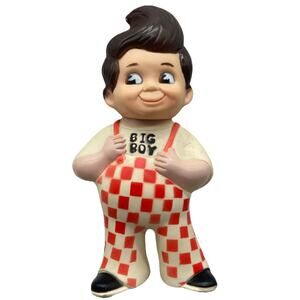 @ VINTAGE COLLECTABLE: BIG BOY vinyl money box the 1980s 9" tall nice and clean